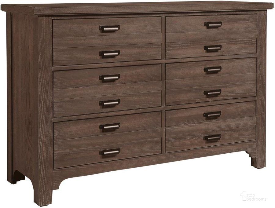 The appearance of Bungalow Folkstone 6 Drawer Double Dresser designed by Vaughan Bassett in the transitional interior design. This folkstone piece of furniture  was selected by 1StopBedrooms from Bungalow Collection to add a touch of cosiness and style into your home. Sku: 740-001. Product Type: Dresser.