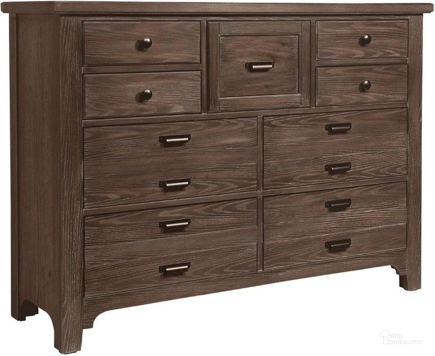 The appearance of Bungalow Folkstone 9 Drawer Master Dresser designed by Vaughan Bassett in the transitional interior design. This folkstone piece of furniture  was selected by 1StopBedrooms from Bungalow Collection to add a touch of cosiness and style into your home. Sku: 740-002. Product Type: Dresser.