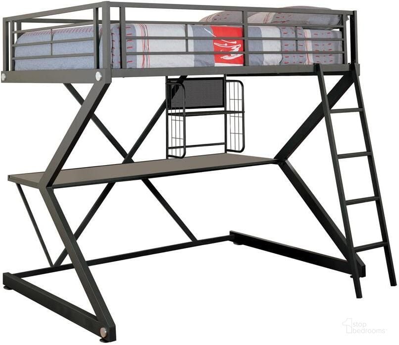 The appearance of Bunks Workstation Black Workstation Loft Bed designed by Coaster in the modern / contemporary interior design. This black piece of furniture  was selected by 1StopBedrooms from Bunks Collection to add a touch of cosiness and style into your home. Sku: 460092B1;460092B2. Material: Metal. Product Type: Loft Bed. Bed Type: Loft Bed. Image1