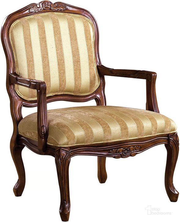 The appearance of Burnaby Antique Oak Accent Chair designed by Furniture of America in the traditional interior design. This brown piece of furniture  was selected by 1StopBedrooms from Burnaby Collection to add a touch of cosiness and style into your home. Sku: CM-AC6100. Material: Wood. Product Type: Accent Chair. Image1