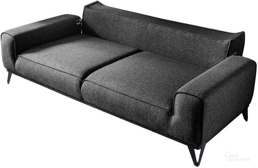 The appearance of Bursa Sofa Bed In Dark Grey designed by Whiteline Modern Living in the modern / contemporary interior design. This dark grey piece of furniture  was selected by 1StopBedrooms from Bursa Collection to add a touch of cosiness and style into your home. Sku: SO1755F-DGRY. Material: Fabric. Product Type: Sofa Bed. Image1