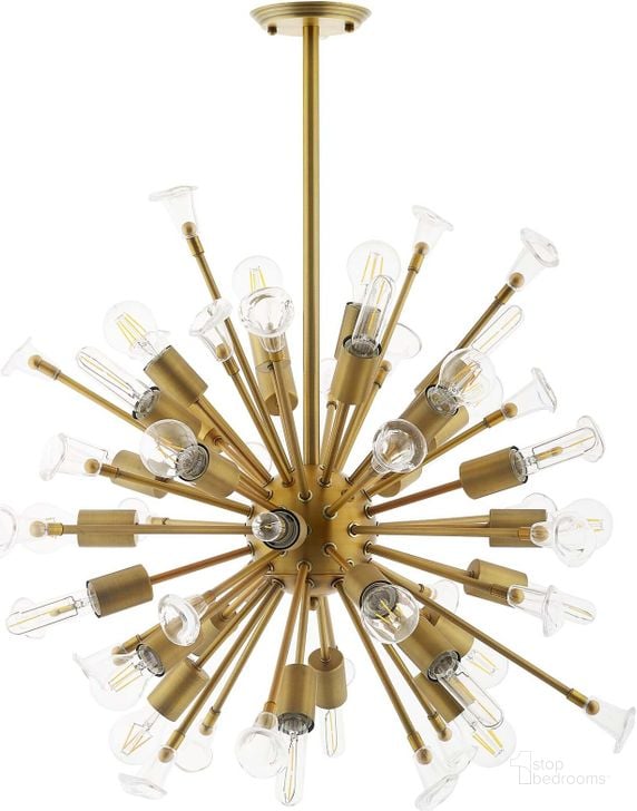 The appearance of Burst Ceiling Light Pendant Chandelier designed by Modway in the modern / contemporary interior design. This gold piece of furniture  was selected by 1StopBedrooms from Burst Collection to add a touch of cosiness and style into your home. Sku: EEI-2893. Material: Metal. Product Type: Chandelier. Image1