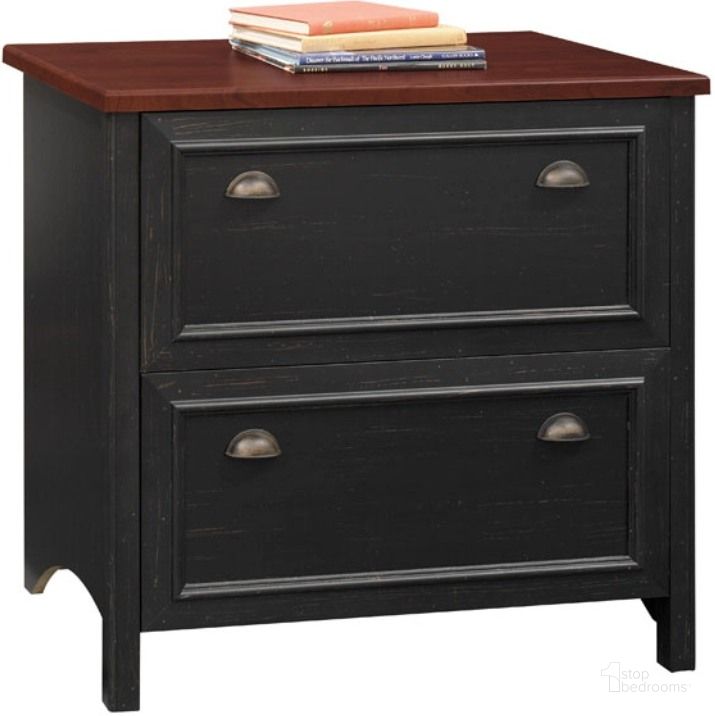 The appearance of Stanford 2 Drawer Lateral File designed by Bush Furniture in the transitional interior design. This black piece of furniture  was selected by 1StopBedrooms from Stanford Collection to add a touch of cosiness and style into your home. Sku: WC53984-03. Material: Wood. Product Type: Lateral Filing Cabinet. Image1