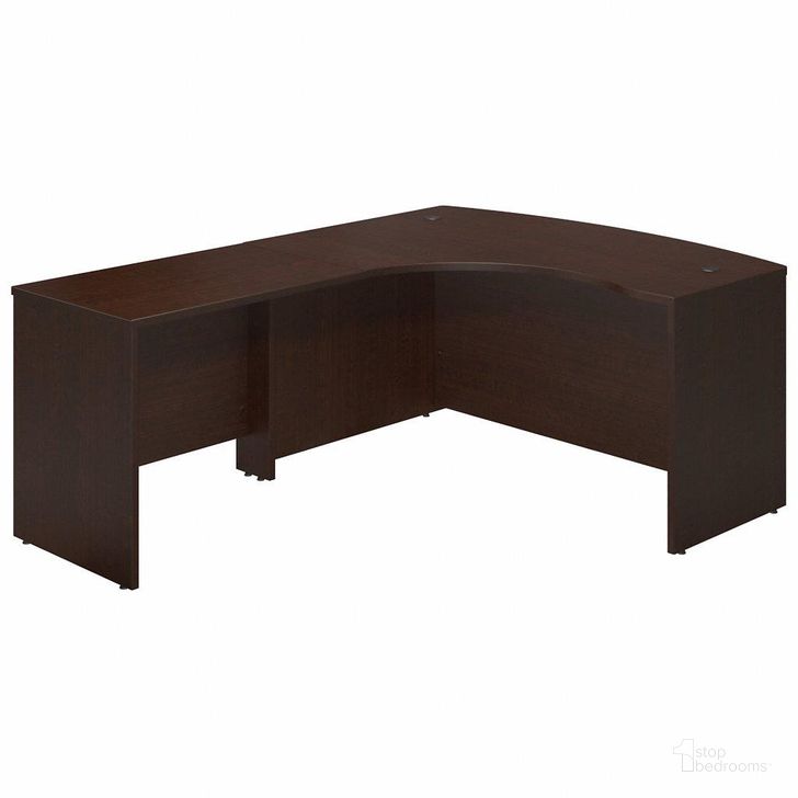 The appearance of Bush Business Furniture Series C Elite 60W x 43D Left Hand Bowfront Desk Shell with 36W Return in Mocha Cherry designed by Bush Furniture in the transitional interior design. This cherry piece of furniture  was selected by 1StopBedrooms from Series C Elite Collection to add a touch of cosiness and style into your home. Sku: SRE010MR. Product Type: Desk Shell. Image1