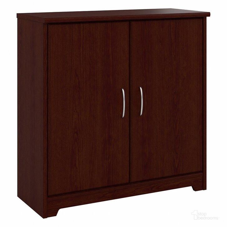 The appearance of Bush Furniture Cabot Small Bathroom Storage Cabinet with Doors in Harvest Cherry designed by Bush Furniture in the modern / contemporary interior design. This cherry piece of furniture  was selected by 1StopBedrooms from Cabot Collection to add a touch of cosiness and style into your home. Sku: WC31498-Z1. Product Type: Bathroom Storage. Image1