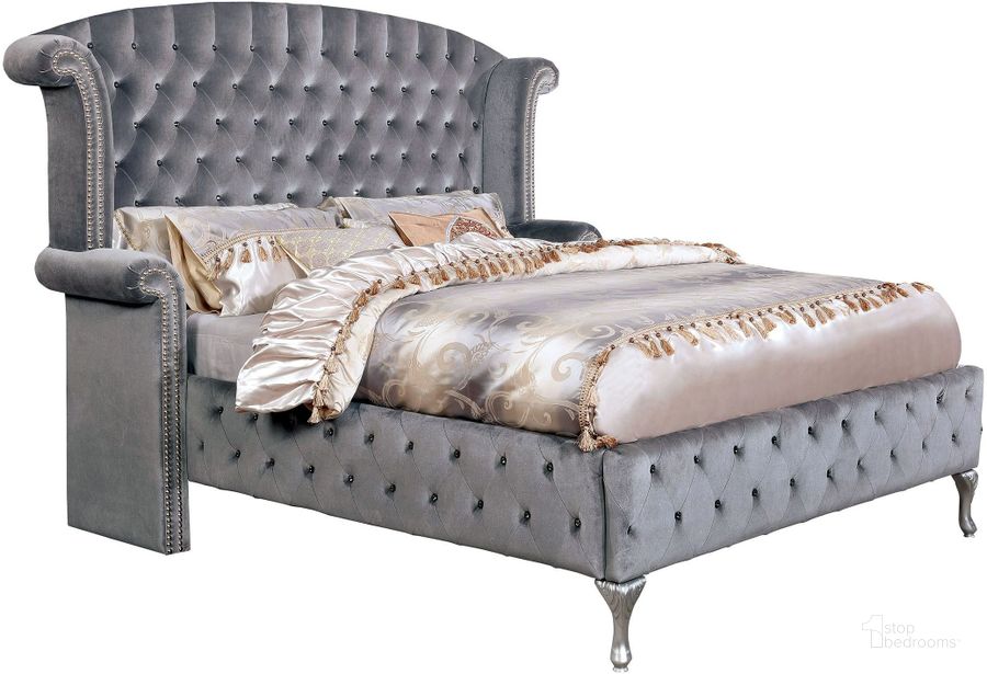 The appearance of Bushglen Gray Queen Platform Bed designed by Windsor Home in the traditional interior design. This gray piece of furniture  was selected by 1StopBedrooms from Bushglen Collection to add a touch of cosiness and style into your home. Sku: CM7150Q-HB;CM7150Q-FBR;CM7150Q-W. Bed Type: Platform Bed. Material: Wood. Product Type: Platform Bed. Bed Size: Queen. Image1