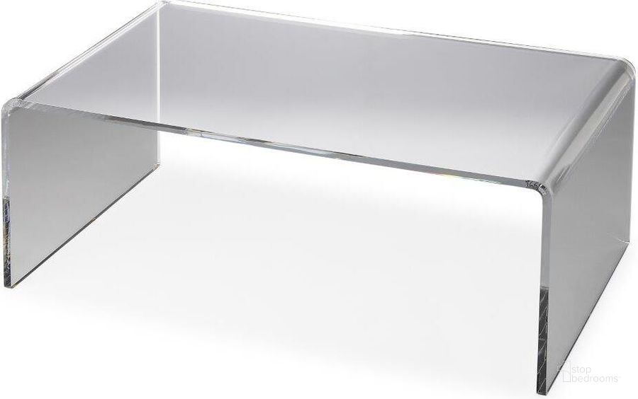 The appearance of Butler Crystal Clear Acrylic Coffee Table designed by Butler Specialty Company in the modern / contemporary interior design. This clear piece of furniture  was selected by 1StopBedrooms from Loft Collection to add a touch of cosiness and style into your home. Sku: 3398140. Product Type: Coffee Table. Material: Acrylic. Image1