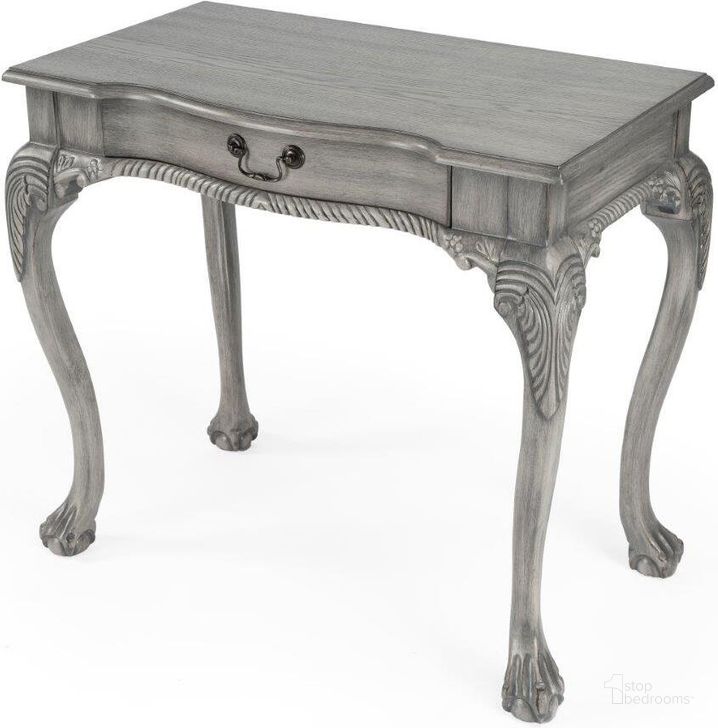The appearance of Butler Dupree Gray Writing Desk designed by Butler Specialty Company in the traditional interior design. This gray piece of furniture  was selected by 1StopBedrooms from Masterpiece Collection to add a touch of cosiness and style into your home. Sku: 6042418. Product Type: Writing Desk. Material: Rubberwood. Image1