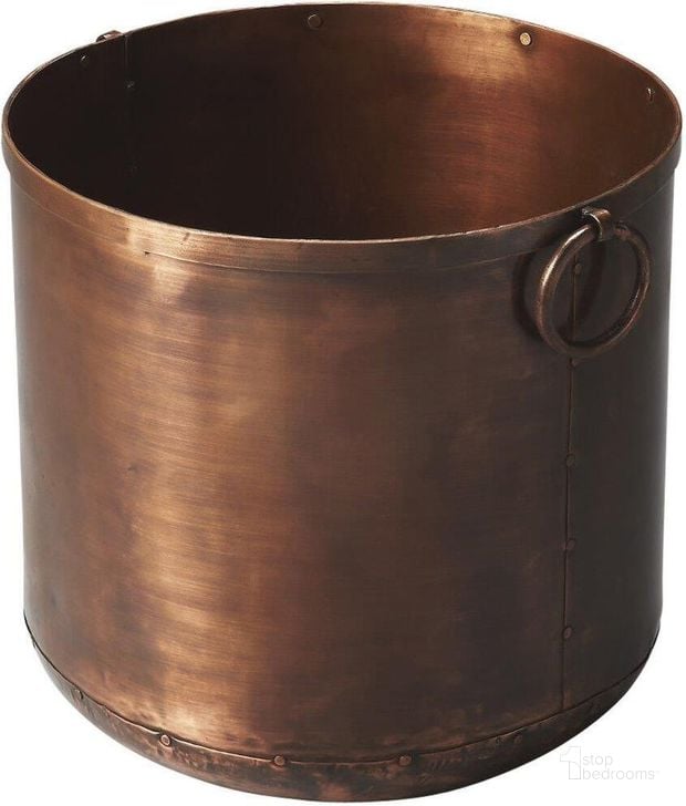 The appearance of Butler Erie Copper Planter designed by Butler Specialty Company in the transitional interior design. This copper piece of furniture  was selected by 1StopBedrooms from Hors D'oeuvres Collection to add a touch of cosiness and style into your home. Sku: 3332016. Product Type: Planter. Material: Iron. Image1