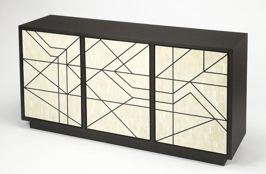 The appearance of Butler Greta Bone Inlay Sideboard designed by Butler Specialty Company in the modern / contemporary interior design. This assorted piece of furniture  was selected by 1StopBedrooms from Bone Inlay Collection to add a touch of cosiness and style into your home. Sku: 5248318. Product Type: Sideboard. Material: MDF. Image1