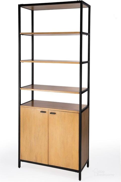 The appearance of Butler Hans 35.25 Inch W X 84.25 Inch Open and Closed Etagere Bookcase designed by Butler Specialty Company in the modern / contemporary interior design. This natural piece of furniture  was selected by 1StopBedrooms from Hans Collection to add a touch of cosiness and style into your home. Sku: 5555419. Product Type: Bookcase. Material: MDF. Image1