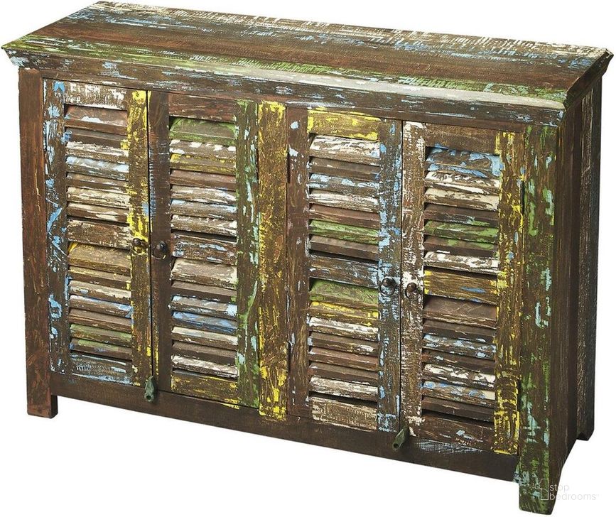 The appearance of Butler Haveli Reclaimed Wood Sideboard designed by Butler Specialty Company in the transitional interior design. This assorted piece of furniture  was selected by 1StopBedrooms from Artifacts Collection to add a touch of cosiness and style into your home. Sku: 3256290. Material: Wood. Product Type: Sideboard. Image1