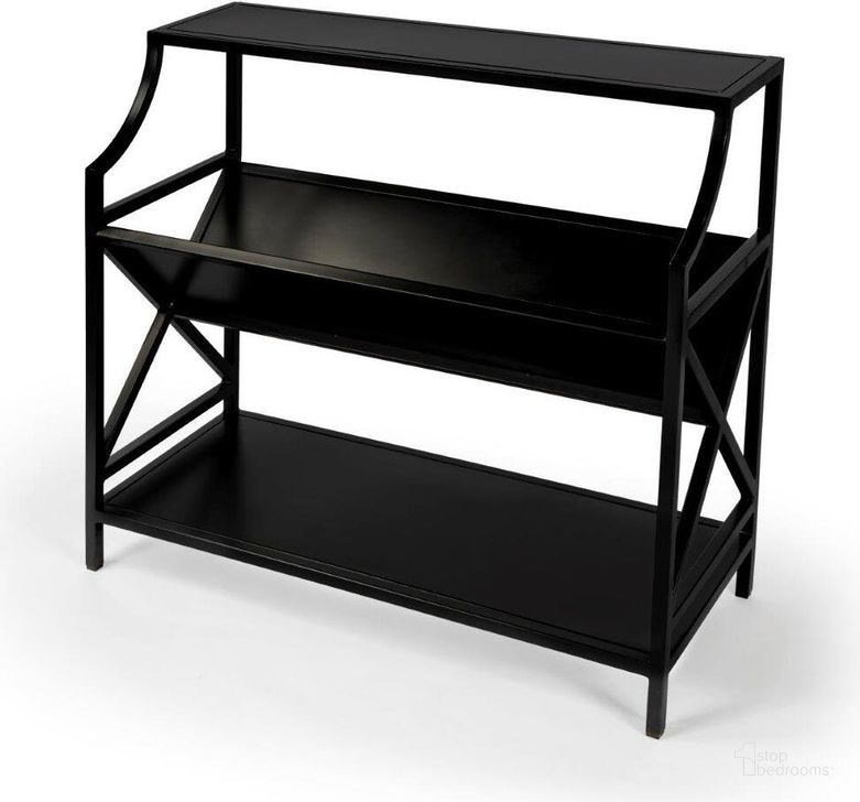The appearance of Butler Keats Black Library Bookcase designed by Butler Specialty Company in the modern / contemporary interior design. This black piece of furniture  was selected by 1StopBedrooms from Industrial Chic Collection to add a touch of cosiness and style into your home. Sku: 6112025. Product Type: Bookcase. Material: Iron. Image1