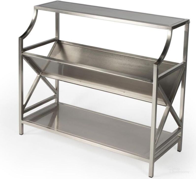 The appearance of Butler Keats Silver Library Bookcase designed by Butler Specialty Company in the modern / contemporary interior design. This silver piece of furniture  was selected by 1StopBedrooms from Industrial Chic Collection to add a touch of cosiness and style into your home. Sku: 6112220. Product Type: Bookcase. Material: Iron. Image1