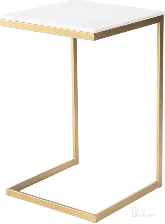 The appearance of Butler Lawler White Marble, Gold End Table designed by Butler Specialty Company in the modern / contemporary interior design. This gold piece of furniture  was selected by 1StopBedrooms from Metalworks Collection to add a touch of cosiness and style into your home. Sku: 9349025. Product Type: End Table. Material: Iron. Image1