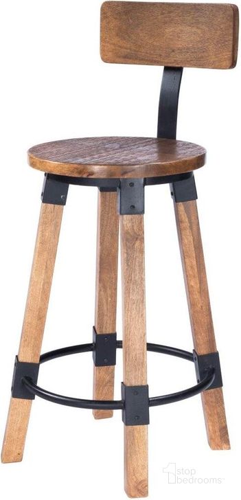The appearance of Butler Masterson Wood and Metal Counter Stool designed by Butler Specialty Company in the transitional interior design. This natural wood piece of furniture  was selected by 1StopBedrooms from Mountain Lodge Collection to add a touch of cosiness and style into your home. Sku: 5479330. Material: Wood. Product Type: Barstool. Image1