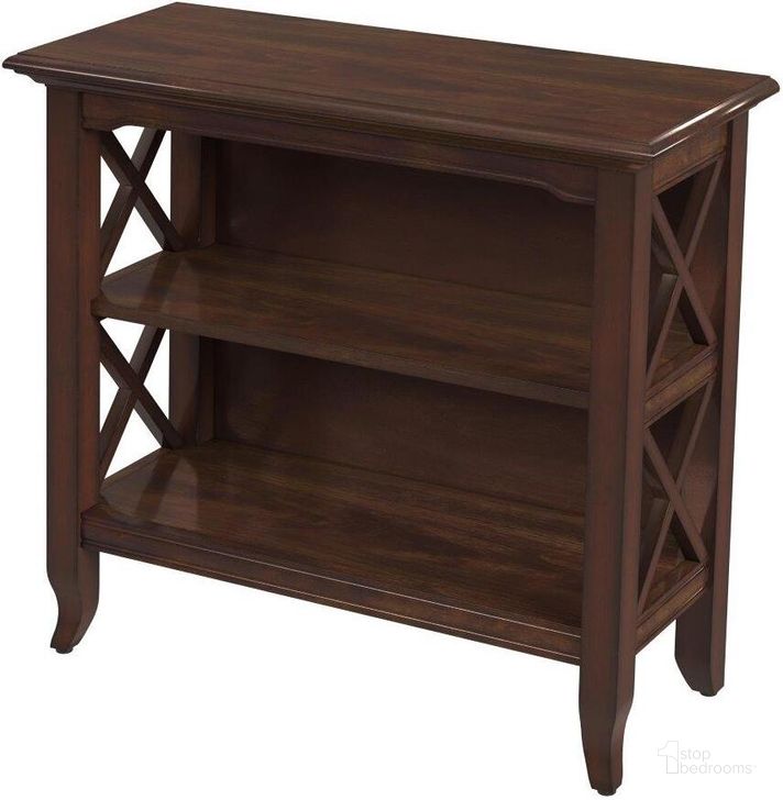 The appearance of Butler Newport Plantation Cherry Low Bookcase designed by Butler Specialty Company in the transitional interior design. This cherry piece of furniture  was selected by 1StopBedrooms from Plantation Collection to add a touch of cosiness and style into your home. Sku: 3044024. Product Type: Bookcase. Material: Rubberwood. Image1