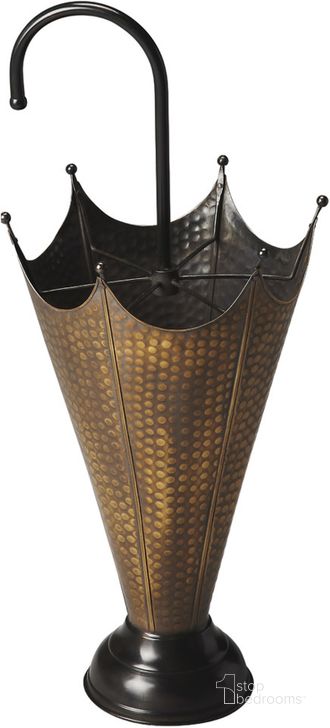 The appearance of Butler Poppins Antique Brass Umbrella Stand designed by Butler Specialty Company in the traditional interior design. This gold piece of furniture  was selected by 1StopBedrooms from Hors D'oeuvres Collection to add a touch of cosiness and style into your home. Sku: 3285016. Product Type: Umbrella Stand. Material: Brass. Image1