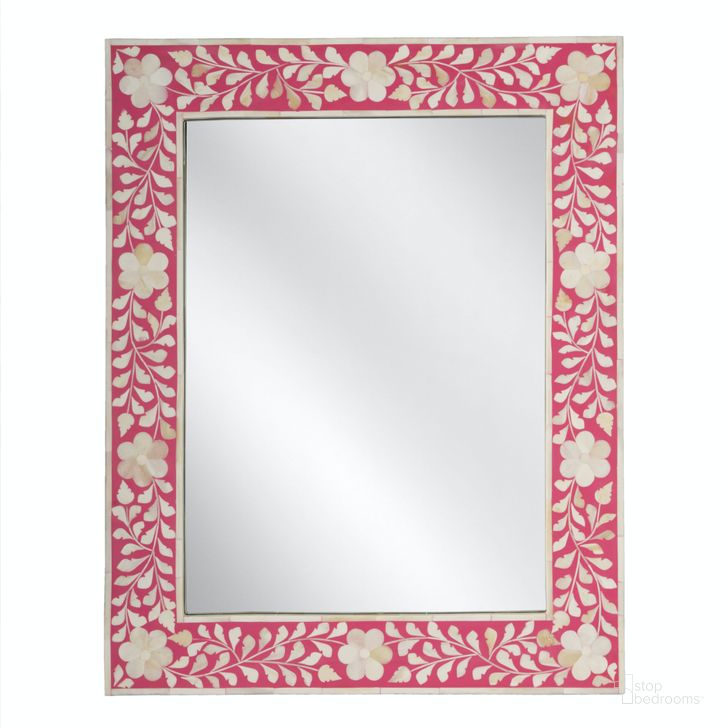 The appearance of Butler Vivienne Pink Bone Inlay Wall Mirror designed by Butler Specialty Company in the traditional interior design. This pink piece of furniture  was selected by 1StopBedrooms from Bone Inlay Collection to add a touch of cosiness and style into your home. Sku: 3221070. Material: MDF. Product Type: Wall Mirror. Image1
