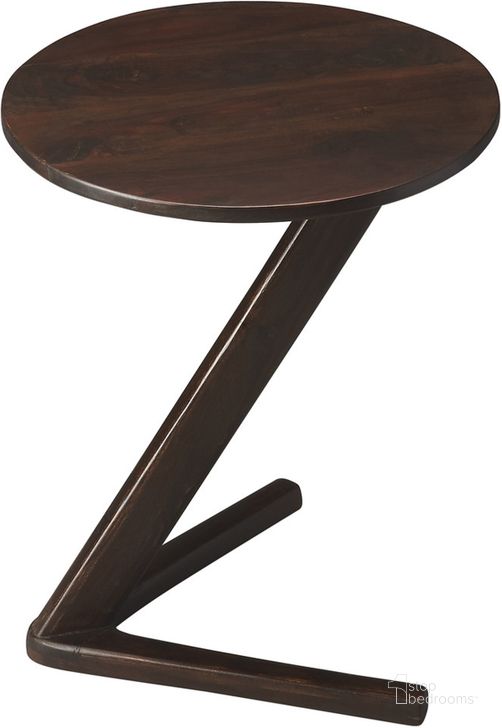 The appearance of Butler Zena Round Accent Table designed by Butler Specialty Company in the modern / contemporary interior design. This dark brown piece of furniture  was selected by 1StopBedrooms from Modern Expressions Collection to add a touch of cosiness and style into your home. Sku: 1184260. Material: Wood. Product Type: Accent Table. Image1