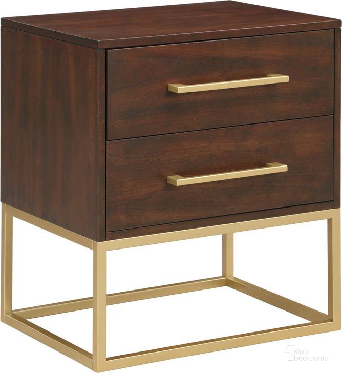 The appearance of Cabe Cherry Nightstand designed by Furnique in the modern / contemporary interior design. This cherry piece of furniture  was selected by 1StopBedrooms from Cabe Collection to add a touch of cosiness and style into your home. Sku: 848Brown-NS. Material: Wood. Product Type: Nightstand. Image1