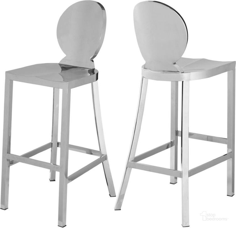 The appearance of Caddam Chrome Barstool designed by Furnique in the modern / contemporary interior design. This chrome piece of furniture  was selected by 1StopBedrooms from Caddam Collection to add a touch of cosiness and style into your home. Sku: 704. Material: Metal. Product Type: Barstool. Image1