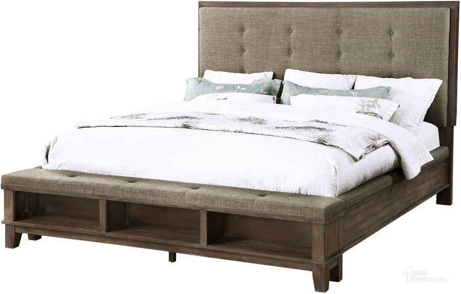 The appearance of Cagney Vintage Gray Cal. King Panel Bed designed by New Classic in the transitional interior design. This gray piece of furniture  was selected by 1StopBedrooms from Cagney Collection to add a touch of cosiness and style into your home. Sku: B594G-110;B594G-120;B594G-230. Bed Type: Panel Bed. Product Type: Panel Bed. Bed Size: California King. Image1