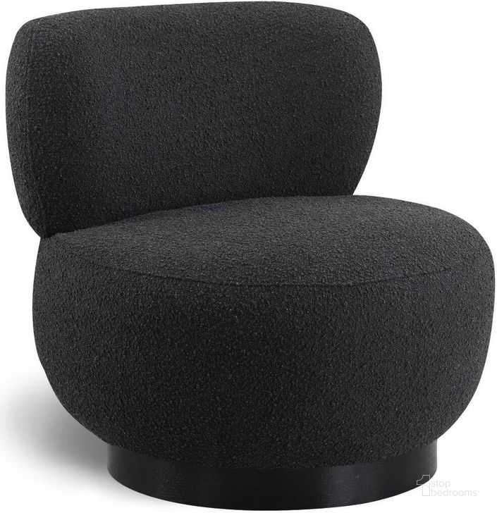 The appearance of Calais Black Accent Chair 557Black designed by Meridian in the modern / contemporary interior design. This black piece of furniture  was selected by 1StopBedrooms from Calais Collection to add a touch of cosiness and style into your home. Sku: 557Black. Material: Wood. Product Type: Accent Chair. Image1