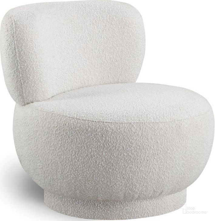 The appearance of Calais Cream Accent Chair 558Cream designed by Meridian in the modern / contemporary interior design. This cream piece of furniture  was selected by 1StopBedrooms from Calais Collection to add a touch of cosiness and style into your home. Sku: 558Cream. Material: Wood. Product Type: Accent Chair. Image1