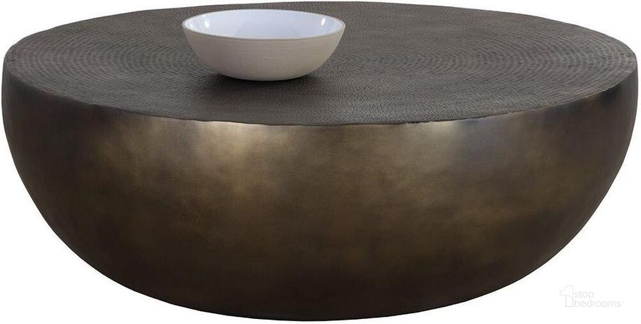 The appearance of Cale Coffee Table designed by Sunpan in the modern / contemporary interior design. This gold piece of furniture  was selected by 1StopBedrooms from Cale Collection to add a touch of cosiness and style into your home. Sku: 108776. Material: Aluminum. Product Type: Outdoor Table. Image1