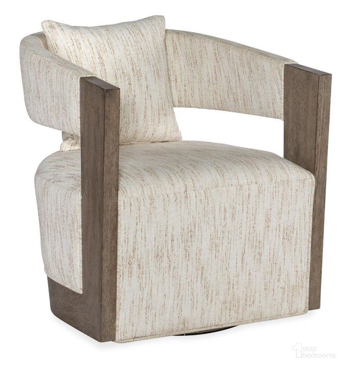 The appearance of Calloway Peak Swivel Chair designed by Hooker in the modern / contemporary interior design. This beige piece of furniture  was selected by 1StopBedrooms from CC Collection to add a touch of cosiness and style into your home. Sku: CC202-SW-485. Product Type: Swivel Chair. Material: Wood Veneer. Image1
