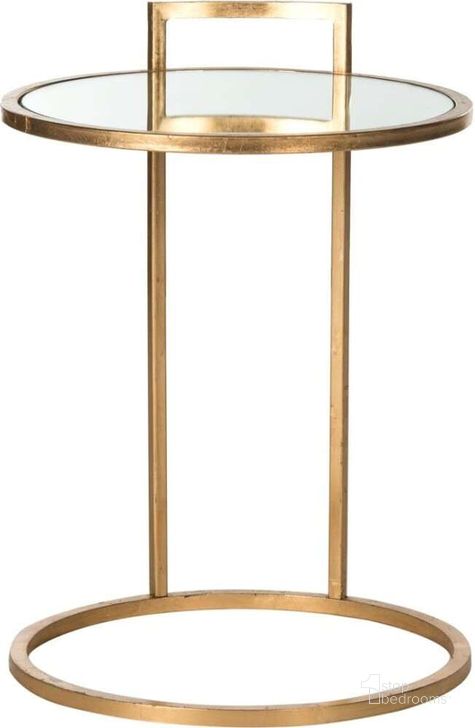 The appearance of Calvin Antique Gold Round Leaf End Table designed by Safavieh in the modern / contemporary interior design. This gold piece of furniture  was selected by 1StopBedrooms from Calvin Collection to add a touch of cosiness and style into your home. Sku: FOX2571A. Product Type: Accent Table. Material: Iron. Image1