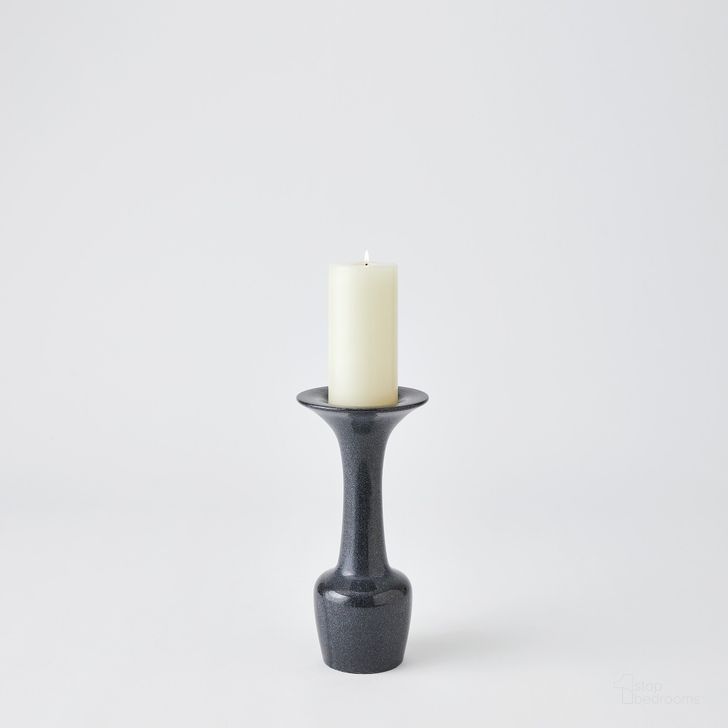 The appearance of Calyx Small Candle Holder In Black designed by Global Views in the modern / contemporary interior design. This black piece of furniture  was selected by 1StopBedrooms from Calyx Collection to add a touch of cosiness and style into your home. Sku: 7.91546. Material: Marble. Product Type: Candle Holder. Image1