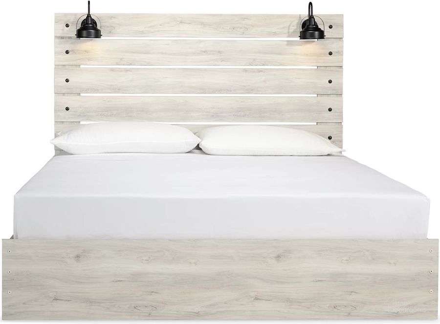 The appearance of Cambeck Whitewash King Panel Bed designed by Signature Design by Ashley in the rustic / southwestern interior design. This white wash piece of furniture  was selected by 1StopBedrooms from Cambeck Collection to add a touch of cosiness and style into your home. Sku: B192-56;B192-58;B192-97. Bed Type: Panel Bed. Material: Wood. Product Type: Panel Bed. Bed Size: King. Image1