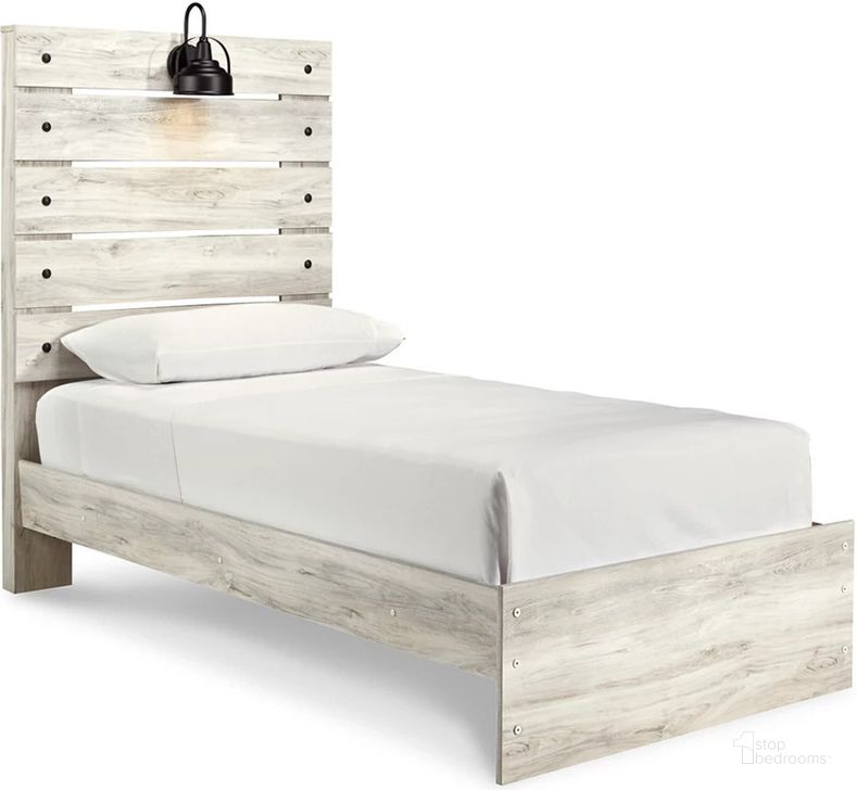 The appearance of Cambeck Whitewash Twin Panel Bed designed by Signature Design by Ashley in the rustic / southwestern interior design. This white wash piece of furniture  was selected by 1StopBedrooms from Cambeck Collection to add a touch of cosiness and style into your home. Sku: B192-52;B192-53;B192-83. Bed Type: Panel Bed. Material: Wood. Product Type: Panel Bed. Bed Size: Twin. Image1