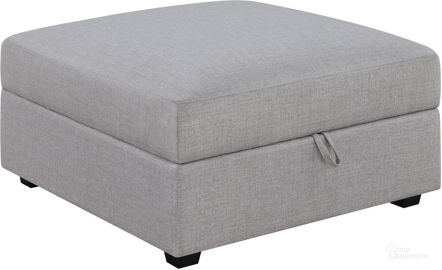 The appearance of Cambria Grey Storage Ottoman designed by Coaster in the transitional interior design. This gray piece of furniture  was selected by 1StopBedrooms from Cambria Collection to add a touch of cosiness and style into your home. Sku: 551513. Product Type: Ottoman. Material: Plywood. Image1