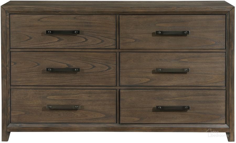 The appearance of Cambridge Dresser In Walnut designed by Homelegance in the transitional interior design. This walnut piece of furniture  was selected by 1StopBedrooms from Cambridge Collection to add a touch of cosiness and style into your home. Sku: 1422N-5. Product Type: Dresser. Image1