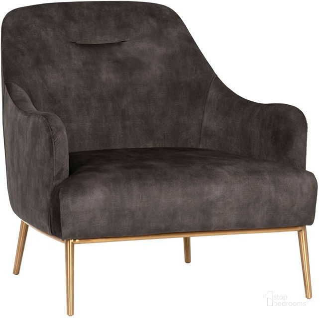 The appearance of Cameron Lounge Chair - Nono Shitake designed by Sunpan in the modern / contemporary interior design. This brown piece of furniture  was selected by 1StopBedrooms from Cameron Collection to add a touch of cosiness and style into your home. Sku: 106596. Material: Fabric. Product Type: Lounge Chair. Image1