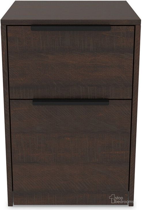 The appearance of Camiburg Warm Brown File Cabinet designed by Signature Design by Ashley in the transitional interior design. This warm brown piece of furniture  was selected by 1StopBedrooms from Camiburg Collection to add a touch of cosiness and style into your home. Sku: H283-12. Material: Wood. Product Type: File Cabinet. Image1