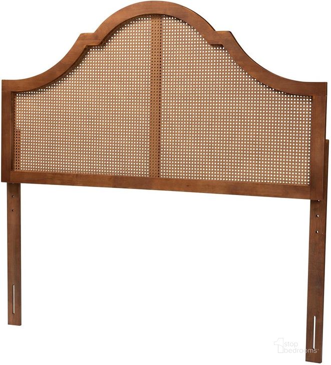 The appearance of Camila King Size Headboard With Rattan In Ash Walnut designed by Baxton Studio in the traditional interior design. This ash walnut piece of furniture  was selected by 1StopBedrooms from Camila Collection to add a touch of cosiness and style into your home. Sku: MG9780-1-Ash Walnut Rattan-HB-King. Product Type: Headboard. Bed Size: King. Material: Rubberwood. Image1