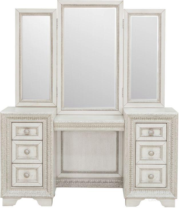 The appearance of Camila Vanity Mirror In Natural designed by Pulaski in the traditional interior design. This natural piece of furniture  was selected by 1StopBedrooms from Camila Collection to add a touch of cosiness and style into your home. Sku: P269135. Product Type: Vanity Mirror. Material: Rubberwood. Image1