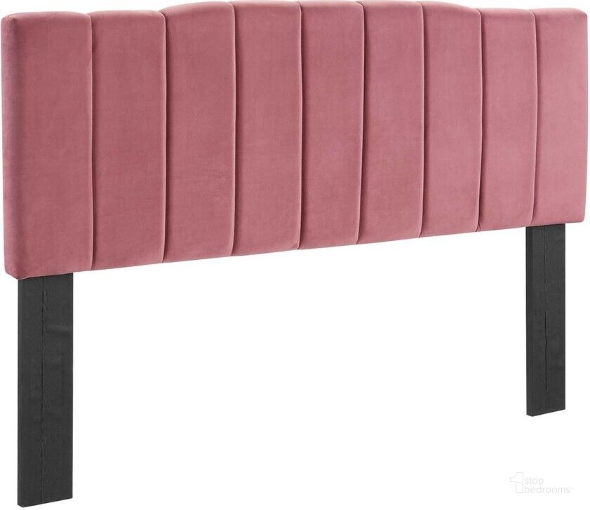 The appearance of Camilla Channel Tufted King/California King Performance Velvet Headboard In Dusty Rose designed by Modway in the modern / contemporary interior design. This dusty rose piece of furniture  was selected by 1StopBedrooms from Camilla Collection to add a touch of cosiness and style into your home. Sku: MOD-6183-DUS. Product Type: Headboard. Material: Plywood. Image1
