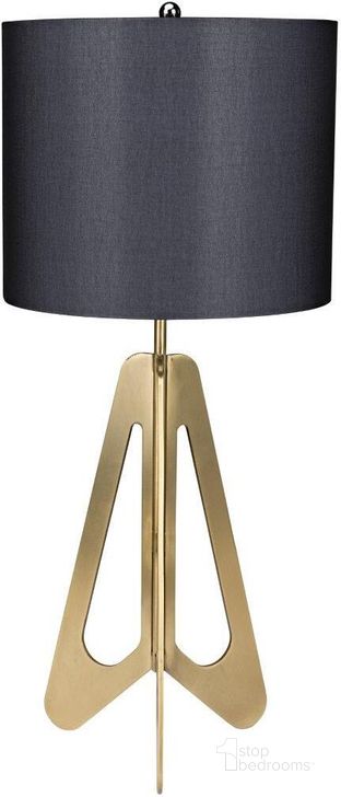 The appearance of Candis Lamp With Black Shade And Metal In Brass Finish designed by Noir in the transitional interior design. This antique brass piece of furniture  was selected by 1StopBedrooms from  to add a touch of cosiness and style into your home. Sku: LAMP667MBSH. Material: Steel. Product Type: Lamp.
