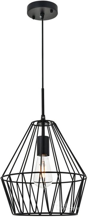 The appearance of Candor 1 Light Black Pendant designed by Elegant Lighting in the transitional interior design. This black piece of furniture  was selected by 1StopBedrooms from Candor Collection to add a touch of cosiness and style into your home. Sku: LD4008D11BK. Material: Metal. Product Type: Pendant Lighting. Image1
