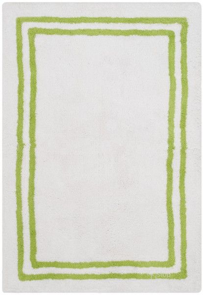 The appearance of Candy Stripes Plush Bathmat Set of 2 in Light Green designed by Safavieh in the modern / contemporary interior design. This light green piece of furniture  was selected by 1StopBedrooms from Candy Collection to add a touch of cosiness and style into your home. Sku: PMB725E-2-SET2. Product Type: Rug. Material: Cotton. Image1