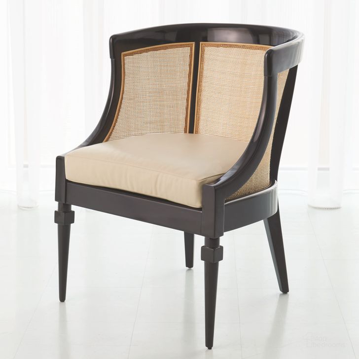The appearance of Cane Chair In Black designed by Global Views in the modern / contemporary interior design. This black piece of furniture  was selected by 1StopBedrooms from Cane Collection to add a touch of cosiness and style into your home. Sku: 2.70002. Material: Wood. Product Type: Chair. Image1