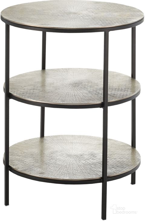 The appearance of Cane Pewter Accent Table designed by Currey & Company in the modern / contemporary interior design. This pewter piece of furniture  was selected by 1StopBedrooms from Cane Collection to add a touch of cosiness and style into your home. Sku: 4000-0013. Product Type: Accent Table. Material: Iron. Image1