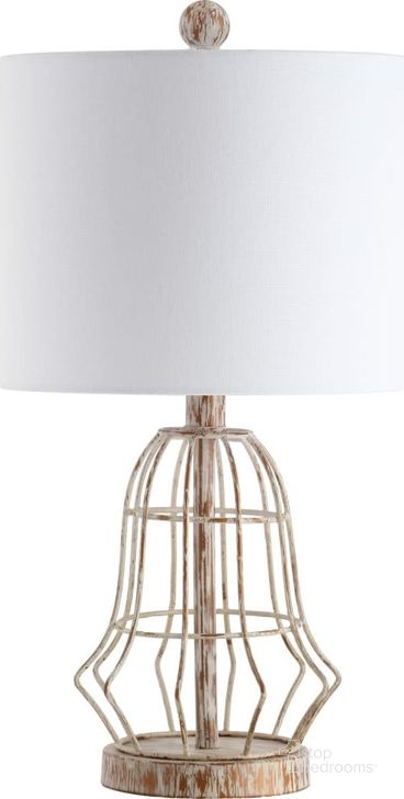 The appearance of Canes Metal Antiqued Table Lamp designed by Safavieh in the modern / contemporary interior design. This metallic piece of furniture  was selected by 1StopBedrooms from Safavieh TBL Collection to add a touch of cosiness and style into your home. Sku: TBL4098A. Product Type: Table Lamp. Image1