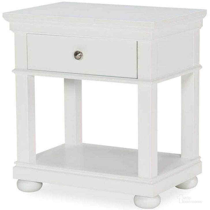 The appearance of Canterbury Natural White Open Nightstand designed by Legacy Classic Kids in the transitional interior design. This white piece of furniture  was selected by 1StopBedrooms from Canterbury Collection to add a touch of cosiness and style into your home. Sku: 9815-3101. Material: Wood. Product Type: Nightstand. Image1