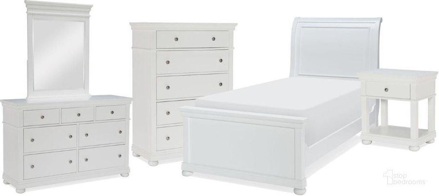 The appearance of Canterbury Natural White Youth Sleigh Bedroom Set designed by Legacy Classic Kids in the transitional interior design. This white piece of furniture  was selected by 1StopBedrooms from Canterbury Collection to add a touch of cosiness and style into your home. Sku: 9815-4303;9815-4113;9815-4910;9815-3101. Bed Type: Sleigh Bed. Material: Wood. Product Type: Sleigh Bed. Bed Size: Twin. Image1